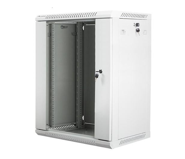 LANBERG Szafa instalacyjna wisząca 19'' 15U 600X450mm szara (drzwi szklane) WF01-6415-10S - 455396 - zdjęcie